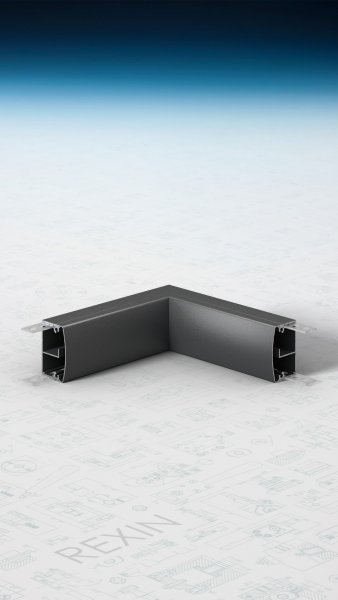 REXOfunction® Eckverbinder für Kabelkanal mittel, anthrazit