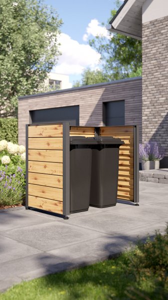 REXOrubbish® Mülltonnenverkleidung für 120-Liter-Mülltonnen, Fichte