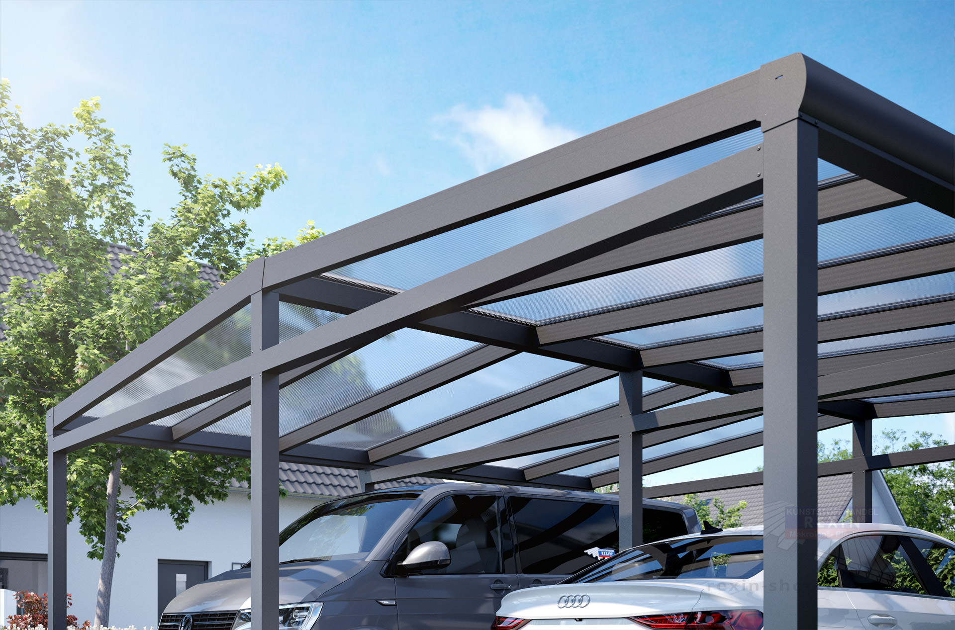 REXOport® Alu-Carport-Bausatz 5,12m x 5,06m ▷ Rexin-Shop