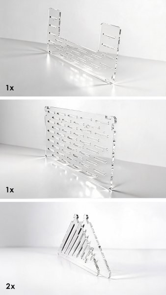 REXOsvea® Regalboden für Milsbo Pflanzenvitrine, 4er-Set