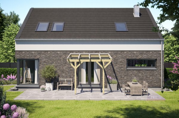 REXOcomplete® Holz Terrassenüberdachung VSG 3m x 2,5m