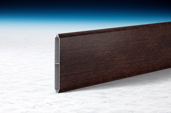 REXOboard® Alu-Balkonbretter, konkav 150mm, Holzdekor "Wenge"