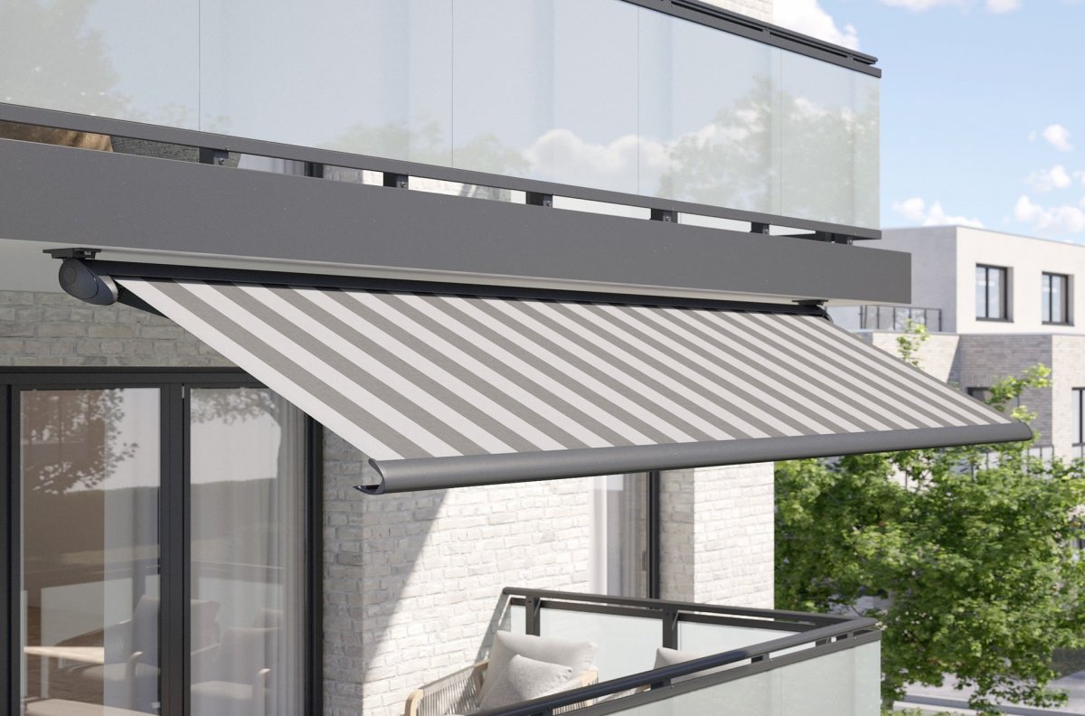 REXOmar Unterbau Balkon-Markise 'Toscana' 4,00m x 1,00m  Rexin-Shop