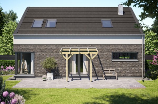 REXOcomplete® Holz Terrassenüberdachung VSG 3m x 2m
