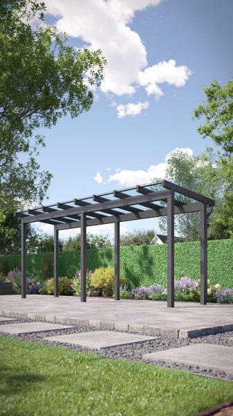 REXOfree® Alu Überdachung freistehend 6m x 2m, VSG-Glas