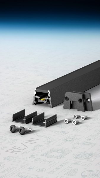 REXOlight® "Stripe" LED-Sparrenleisten-Sets, 2,50m, anthrazit