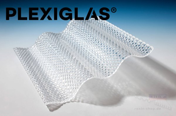 PLEXIGLAS® Resist Wellplatten 76/18, 3mm, transparent, Struktur: Wabe