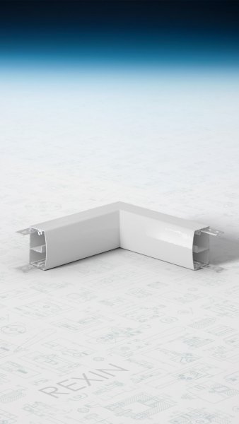 REXOfunction® Eckverbinder für Kabelkanal mittel, weiß