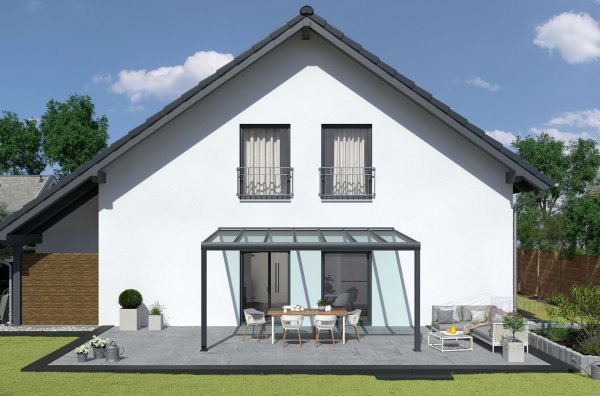 REXOpremium® Alu Terrassendach 4m x 5m, VSG-Glas