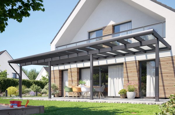 REXOclassic® Alu Terrassenüberdachung 10m x 4m, VSG-Glas