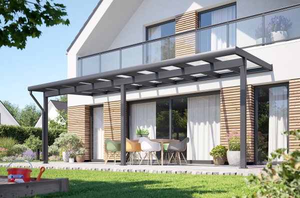 REXOclassic® Alu Terrassenüberdachung 9m x 3,50m, VSG-Glas