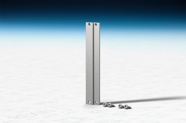 REXOboard® Alu-Endkappen-Set, 150mm, hellgrau