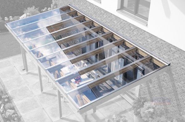 REXOtop Dachhaut 7m x 3m für VSG Glas