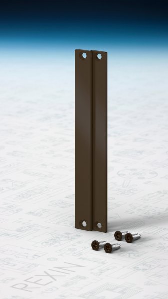 REXOboard® Alu-Endkappen-Set, 150mm, Terrabraun