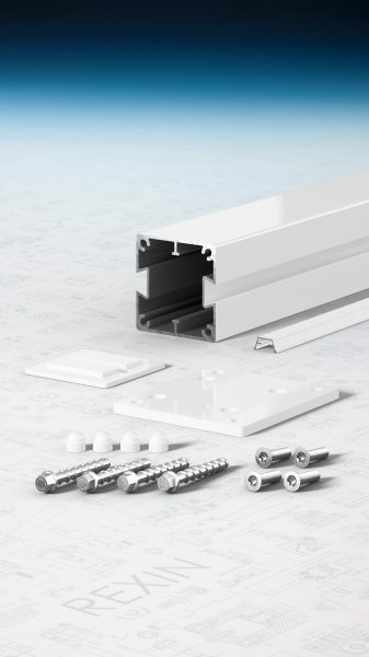 REXOprotect® Pfosten-Set, weiß