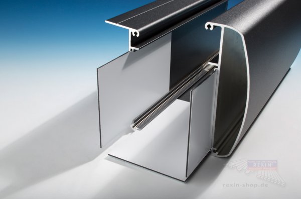 REXOdrop® XL Rinnenverbinder, 3 tlg. aus Aluminium