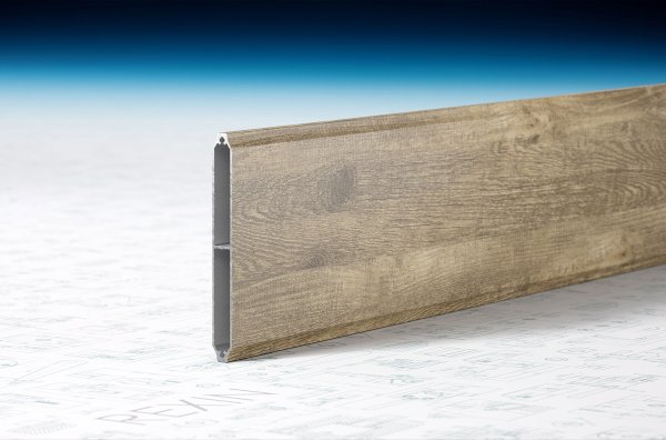 REXOboard® Alu-Balkonbretter, konkav 150mm, Holzdekor "Treibholz"