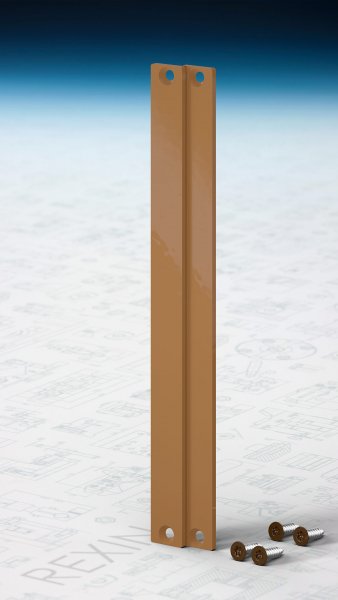 REXOboard® Alu-Endkappen-Set, 200mm, lehmbraun