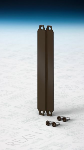 REXOboard® Alu-Endkappen-Set, konkav 150mm, Terrabraun