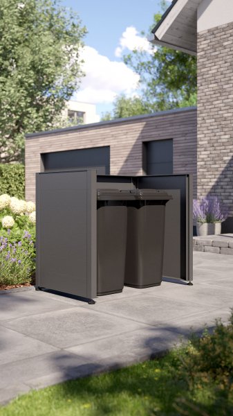 REXOrubbish® Mülltonnenverkleidung für 120-Liter-Mülltonnen, anthrazit