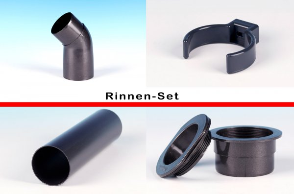 REXOdrop® PVC-Rinnen-Set, anthrazit