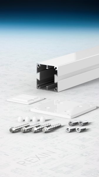 REXOprotect® Pfosten-Set, weiß