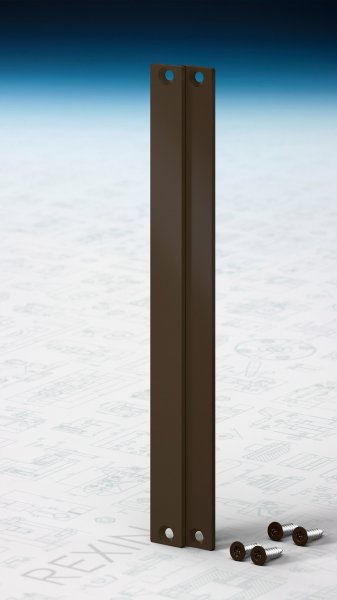 REXOboard® Alu-Endkappen-Set, 200mm, Terrabraun