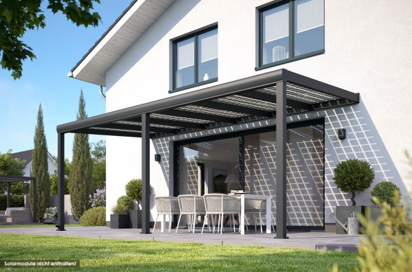 REXOsolar® Premium Alu-Terrassendach Bausatz 6m x 3m
