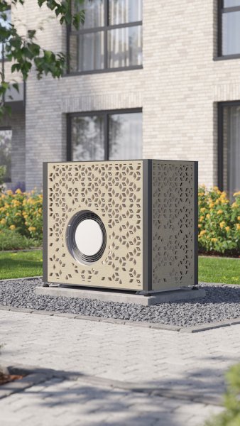 REXOenergy® Wärmepumpenverkleidung, Anthrazit - REXOnuma® 'Casablanca'