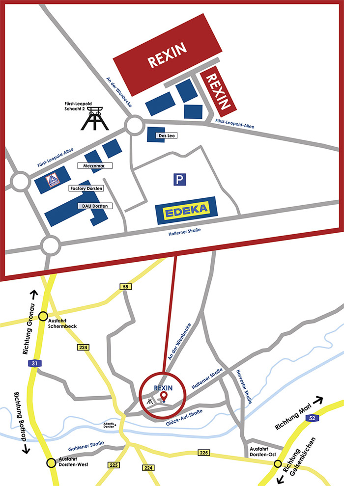 Anfahrt-Rexin-Dorsten