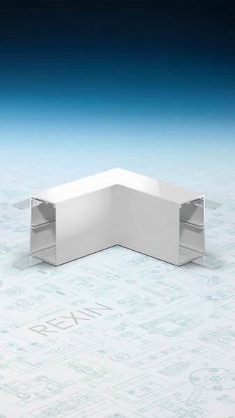 REXOfunction® Eckverbinder für Kabelkanal groß, weiß