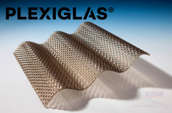 PLEXIGLAS® Resist Wellplatten 76/18, 3mm, bronze, Struktur: Wabe