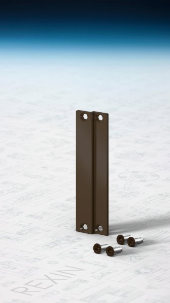 REXOboard® Alu-Endkappen-Set, 100mm, Terrabraun