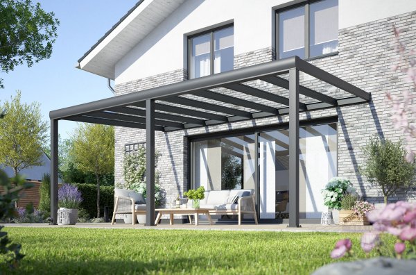 REXOpremium® Alu Terrassendach 10m x 3m, VSG-Glas