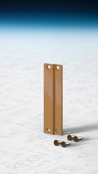 REXOboard® Alu-Endkappen-Set, 100mm, lehmbraun