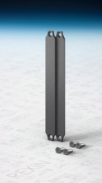 REXOboard® Alu-Endkappen-Set, konkav 150mm, anthrazit