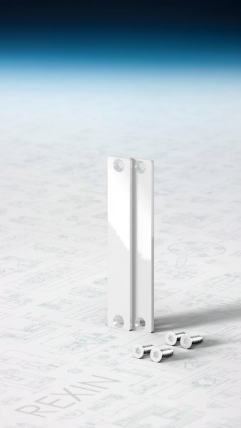 REXOboard® Alu-Endkappen-Set, 100mm, weiß