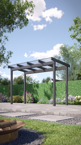 REXOfree® Alu Überdachung freistehend 4m x 2m