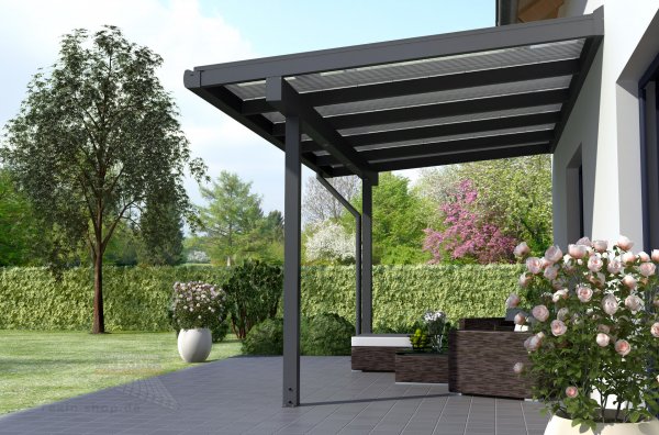 REXOclassic® Alu Terrassenüberdachung 8m x 2m, VSG-Glas