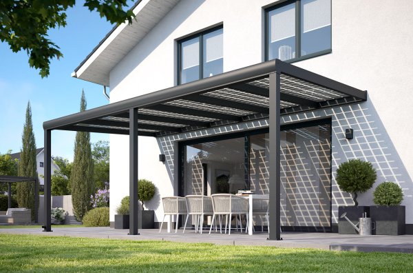 REXOsolar® Alu-Terrassendach Bausatz 6,86 x 3,45 m