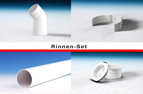 REXOdrop PVC-Rinnen-Set, weiß