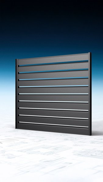 Rückwand für REXOenergy® Wärmepumpenverkleidung, anthrazit - Rhombus
