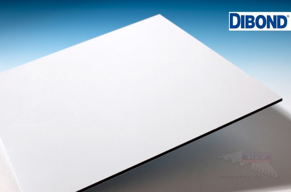 Zuschnitt Größe wählbar 47,99€/m² DIBOND® Alu-Verbundplatte weiss matt 3 mm 