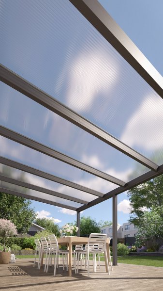 REXOpremium® Alu Terrassenüberdachung 5m x 3m