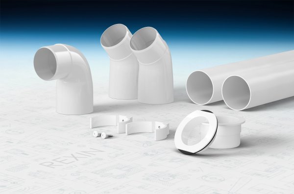 REXOdrop® PVC-Rinnen-Set, weiß