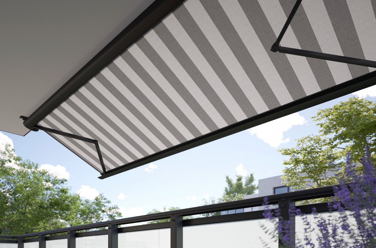 REXOmar Unterbau Balkon-Markise 'Toscana' 2,00m x 1,00m  Rexin-Shop
