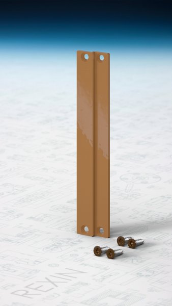 REXOboard® Alu-Endkappen-Set, 150mm, lehmbraun