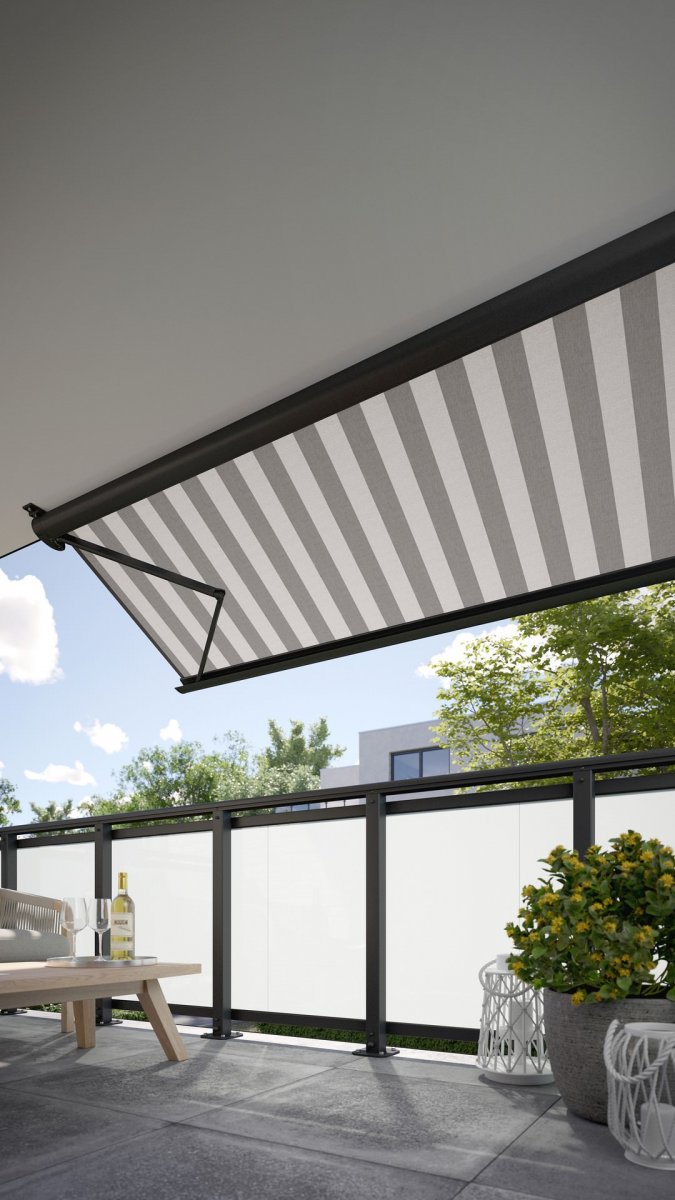 REXOmar Unterbau Balkon-Markise 'Toscana' 2,00m x 1,50m  Rexin-Shop