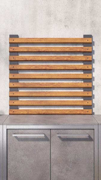 REXOtool® French Cleat Outdoor Küchenwand, Golden Oak