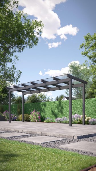 REXOfree® Alu Überdachung freistehend 6m x 2m